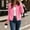Pink, variant on ClodeEU Women's Ribbed Zip Up Long Sleeve Cropped Jacket,Lightweight Casual Jacket with Pocket Army Green,Women's Plus L