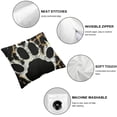 thumbnail image 4 of Acheng  Wildlife Footprint Wildlife Animal Pillow Case Cover  2 pcs,Bear Paw Print Soft Square Pillow Cover,Brown Leopard Print Decorative Throw Couch Sofa Pillow Cover,Double Sides Print White, 4 of 6