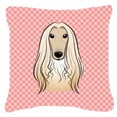 thumbnail image 2 of Carolines Treasures Checkerboard Lime Green Afghan Hound Canvas Fabric Decorative Pillow 18H x18W multicolor, 2 of 3