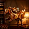 thumbnail image 6 of LSLJS Stained Glass Window Hanging, Galloping Horses Sun Catcher for Door Home Decor Stained Glass, Gifts for Horse Lovers, Vintage Western Cowboy Rear Mirror Car Accessories, 6 of 7