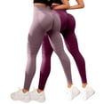 thumbnail image 2 of 2 Pcs Cellulite Leggings for Women Solid Color Pants, 3D Anti Cellulite Leggings for Women, High Waist Push-Up Sculpting Yoga Pants, 2026 New Seamless Scrunch Butt Lift Yoga Wine S, 2 of 3