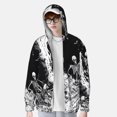 thumbnail image 2 of Vsdgher Sweat à Capuche Imprimé Vague Squelette pour Hommes Femmes, Manches Longues Protection Solaire Pêche Course Natation-TG, 2 of 7