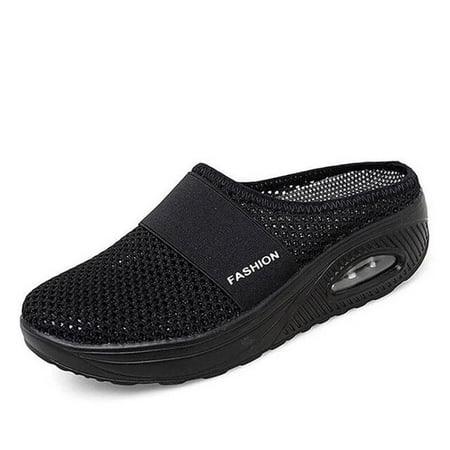 

Women Casual Shoes Mesh Breathable Shoes Women Lightweight Ladies Flat Shoes Increase Cushion Women Sneakers Female Slippers