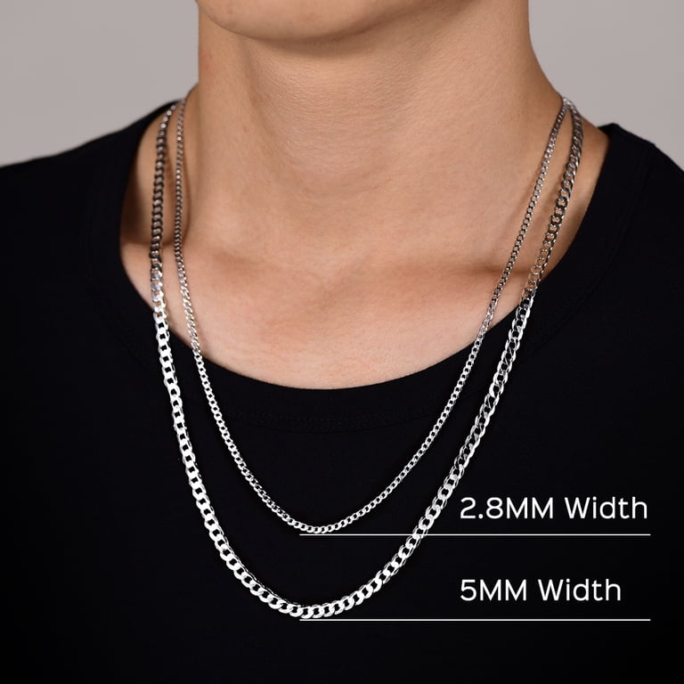 ChicSilver 925 Sterling Silver Figaro Chain Necklace, 20 Inch photo 3
