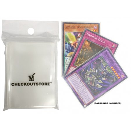Trading Card Set Sleeves - CheckOutStore® 8000 Clear Protective Sleeves for Trading Cards Budget (62 x 89 mm)