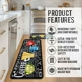 thumbnail image 5 of Coffee Kitchen Rugs Kitchen Floor Mats for in Front of Sink, Anti Fatigue Floor Mat for Kitchen, Padded Kitchen Mats for Standing and Kitchen Matt for Standing for Coffee Kitchen Decor 17"X30"+17"X47", 5 of 6