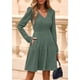 thumbnail image 3 of Vestido PRETTYGARDEN 2025 Otoño Cuello en V Manga Larga Verde Oscuro Talla L, 3 of 8