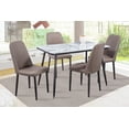 thumbnail image 1 of Comedor Max Café 4 Sillas Rectangular Mobilkraft Mesa con Base Metálica y Cubierta de Formica Marmoleada, 1 of 5