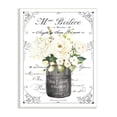 thumbnail image 3 of Vintage Parisian Bathroom Floral Bouquet White Flowers Wall Plaque Art, 13 x 19, Made In USA, 3 of 5