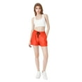 thumbnail image 4 of Elvqul Shorts for Women Sports Orange with Pockets Pull on Biker Womens Shorts Plain, 4 of 9