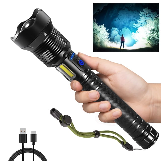 Linterna ZioeYiue de alto lumen 990000LM recargable, 8 modos