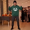 thumbnail image 3 of Halloween Jack O' Lantern Hoodie for Men, Casual Long Sleeve Pullover Sweatshirt with Front Pocket, Funny Halloween Sweatshirt for Daily Wear and Parties, 3 of 12