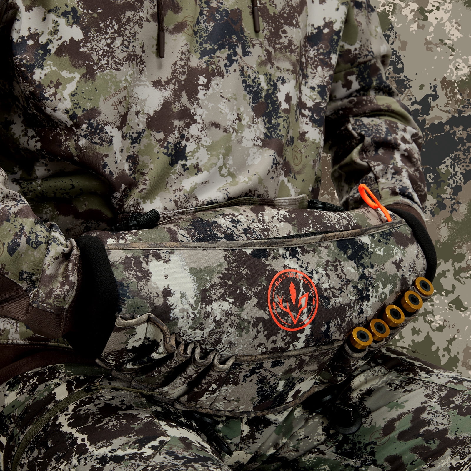 Bassdash Camo Hunting Muff Insulated Fleece Lined Hand Warmer Outdoor Windproof Water Resistant