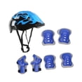 thumbnail image 3 of 7 unids/set casco de bicicleta para niños con rodilleras, coderas, muñequeras, equipo para patinaje en línea Azul, 3 of 8