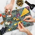 thumbnail image 4 of Moroccan Cutting Board, Arrangement of Ceramic Mosaic Tiles and with Mathematical Geometric, Decorative Tempered Glass Cutting and Serving Board, Large Size, Multicolor, by Ambesonne, 4 of 5
