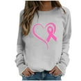 thumbnail image 2 of FcBaudy Hauts pour Femmes, Blouses et Chemises à Manches Longues Col Rond, Chemises pour Femmes Prévention Col Rond Décontracté Imprimé Raglan Manches Longues Col Rond Chemise Haut en polyester pour Femmes, 2 of 4