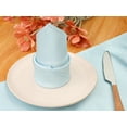 thumbnail image 4 of REGALWOVEN Satin Napkins Set of 6 Cloth Napkins for Dinner Table Light Blue 20"x20", 4 of 6