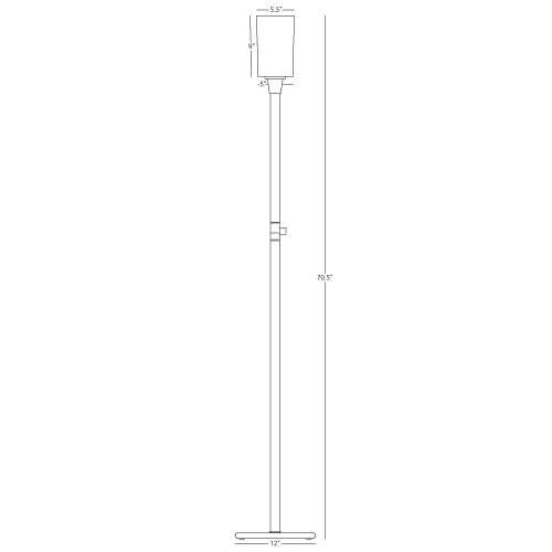 Elegant Nina Collection Torchiere Floor Lamp | Deep Patina Bronze with Frosted Glass Shade | Contemporary Lighting Fixture