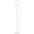 thumbnail image 2 of Elegant Nina Collection Torchiere Floor Lamp | Deep Patina Bronze with Frosted Glass Shade | Contemporary Lighting Fixture, 2 of 2
