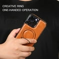 thumbnail image 2 of OSEVIO Luxury Leather Invisible Stand Phone Case, Transmitg Premium Luxury Leather Invisible Stand for iPhone Case15/14/13/12 Pro Max, with Magnetic Invisible Ring Stand (for lphone 12 Pro,Blue), 2 of 8
