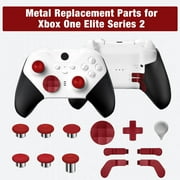 OIEXI Elite Series 2 Controller Wireless 13 in 1 Metal Thumbsticks, for Xbox One, Red, 13 Count