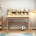 thumbnail image 3 of BALANBO Kids Desk and Chair Set, Wood Children Study Desk, Student Writing Table for Bedroom, Natural, 3 of 7