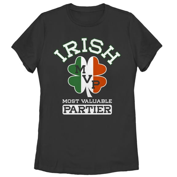 Women's Lost Gods Irish Most Valuable Partier  Graphic Tee Black X Large