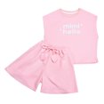thumbnail image 3 of Hiijoy Big Girls Outfits Letter Print Tank Top Shorts Summer Clothes Set, Sizes 9-10Y, 3 of 8