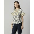 thumbnail image 3 of Moomaya Womens Printed Cotton Blouse, Boho Top, Short Sleeves Summer Top, 3 of 7