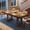 walnut, variant on Dining Table for 6-8 with 2 Drawers, Wooden Kitchen Table with Double Pedestal & Large Tabletop, 8 Ft Large Rectangular Dinner Table with Sturdy Frame, for Kitchen, Office