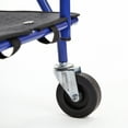 thumbnail image 2 of Folding Rolling Steel Wire Basket Trolley Grocery Shopping Cart, Blue, 2 of 14