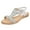 1Silver, variant on Women's T-Strap Beaded Rhinestone Flat Sandals Dress Summer Beach Bohemia Shoes Elastic Strap