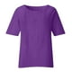 thumbnail image 5 of Camisa gris para mujer,Blusa de cuello redondo de color liso para mujer, túnica holgada de media manga, mezcla de algodón y lino, camisa informal de trabajo, sopatenor, 5 of 9