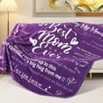 thumbnail image 2 of Mom Blanket Gift for Mom for Mothers Day from Daughter Mom Gift from Son - Best Mom Ever Pink Blanket for Sofa Bed-Birthday for Mother from Son Daughter 50''x60'', 2 of 5