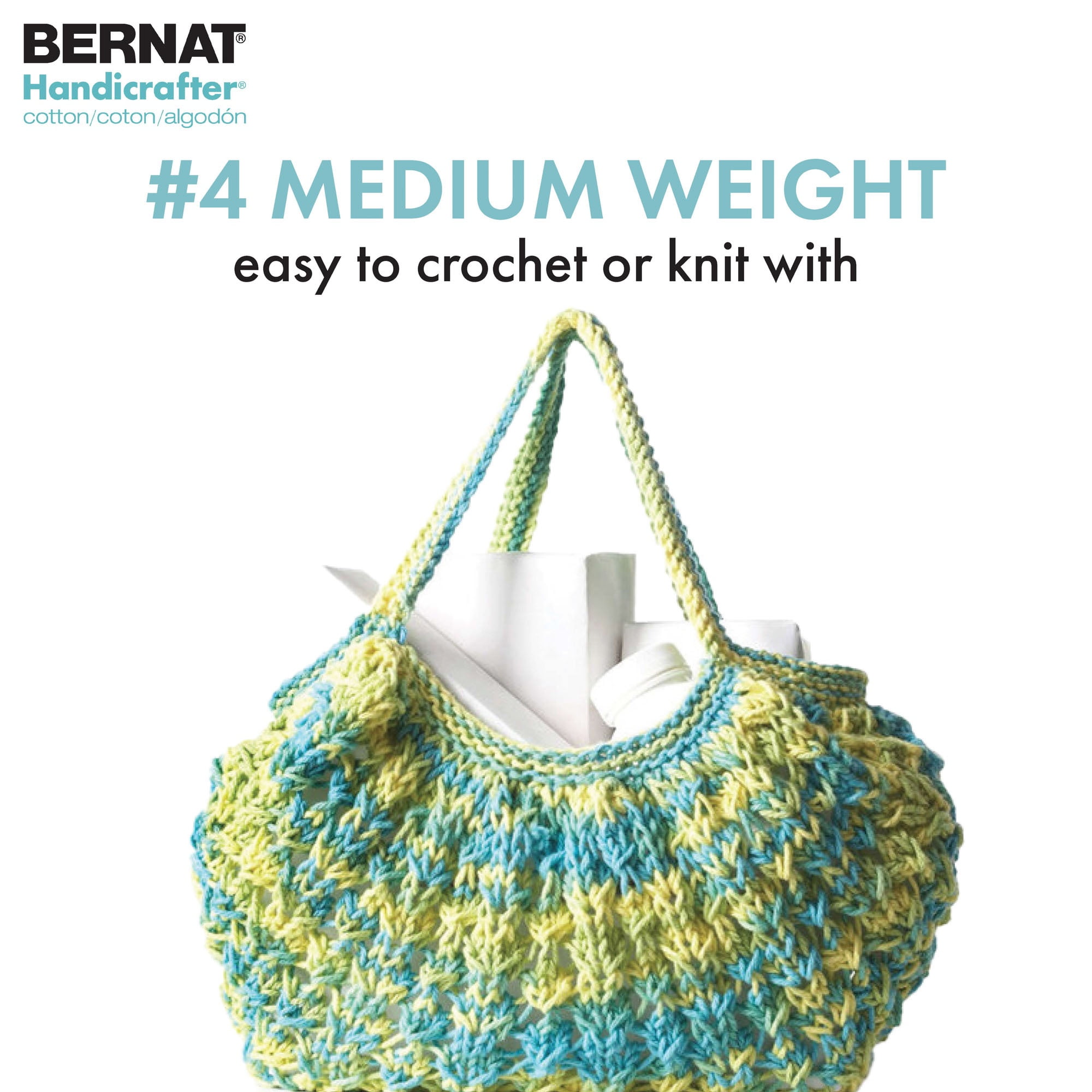 Bernat® Handicrafter® Ombre Yarn, Cotton #4 Medium, 12oz/340g, 573 Yards, Cotton #4 Medium Yarn