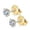 Golden, variant on Limerencia Moissanite Stud Earrings for Women and Men,F136 Titanium Screw Back Earrings, Hypoallergenic Earrings for Daily Wear,3mm