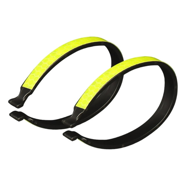 ZheElen 2Pcs Cycling Reflective Trouser Clips Bicycle visibility at night,making your Safety Pants Clips for Bicycle