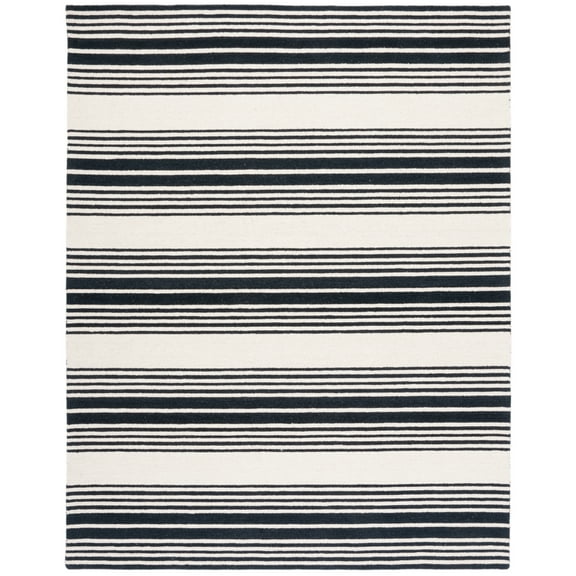 SAFAVIEH Metro Cletus Striped Area Rug, Ivory/Black, 5' x 8'