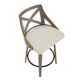 thumbnail image 4 of LumiSource Light Grey Wood, Cream Noise Fabric Charlotte Counter Stool - Set of 2, 4 of 10