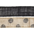 thumbnail image 6 of (2 pack) Love, Laugh, Craft Burlap Ribbon Set, 1.5"W x 3-Yds, Natural/Black Dots, 6 of 18