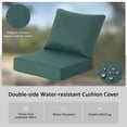 thumbnail image 5 of Goodgoods 22" x 24" Indoor & Outdoor Deep Seat Chair Cushions Set of 2, Water & Fade Resistant, Teal, 5 of 7