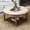 Beige+White, variant on Round Ottoman, Waterproof Design, Brown Wood Tone - Fit Various Home Styles