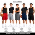thumbnail image 3 of Brooklyn Vertical Boys' 5-Pack Athletic Mesh Basketball Shorts with Pockets, Sizes 2T-14/16, 3 of 7