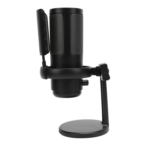 Parafono para Juegos, Micrófono para Juegos de Condensador USB para PC Con Luz Ambiental Colorida RGB, Micrófono de Condensador Con Función de Silencio Rápido, Soporte de