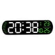 thumbnail image 4 of Reloj Despertador Digital con Luz Nocturna Colorida, Mando a Distancia Dst con Pantalla de Temperatura para Oficina, Mesita de Noche, Dormitorio, Verde, 4 of 8