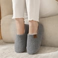 thumbnail image 6 of BERANMEY Soft Memory Foam Slippers for Women and Men, Fuzzy Curly Fur House Slippers with Non-Slip Rubber Sole, Cozy Indoor Closed Back Home Shoes for Family, 6 of 9
