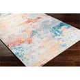 thumbnail image 3 of Surya Olivia OLV-2306 60x90" Rectangle Modern Fabric Rug in Blue/Saffron, 3 of 7