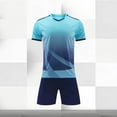 thumbnail image 6 of WRKEKC Boys Athletic Sets Geometric Print Quick Dry Short Sleeve Sport Top and Shorts Set for 4-12 Years, 6 of 7