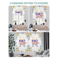thumbnail image 4 of Pink Blue Floral Tie Up Curtains for Windows 63 Inch Length Balloon Curtains Kitchen Adjustable Balloon Window Shade Farmhouse Antlers Flowers Abstract Art Tie Up Bathroom Curtain Window 52"x63", 4 of 6