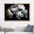 thumbnail image 2 of wall26 Canvas Print Wall Art Bouquet of Chinese Rose Flowers Floral Plants Photography Modern Art Rustic Dramatic Duotone Dark Black and White for Living Room, Bedroom, Office - 16"x24" Nat, 2 of 5